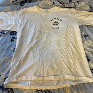 Isla Mujeres Mexico white yacht club oversized tee